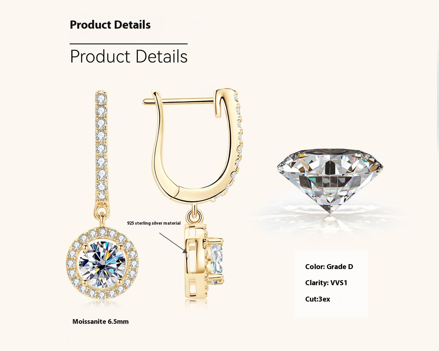 Diamond Earrings Earrings Special-interest Design Light Luxury High-end Sense