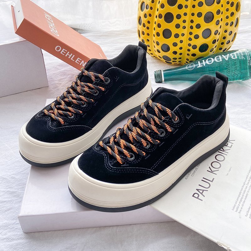 Genuine Leather Women's Sneakers Platform Flat Casual