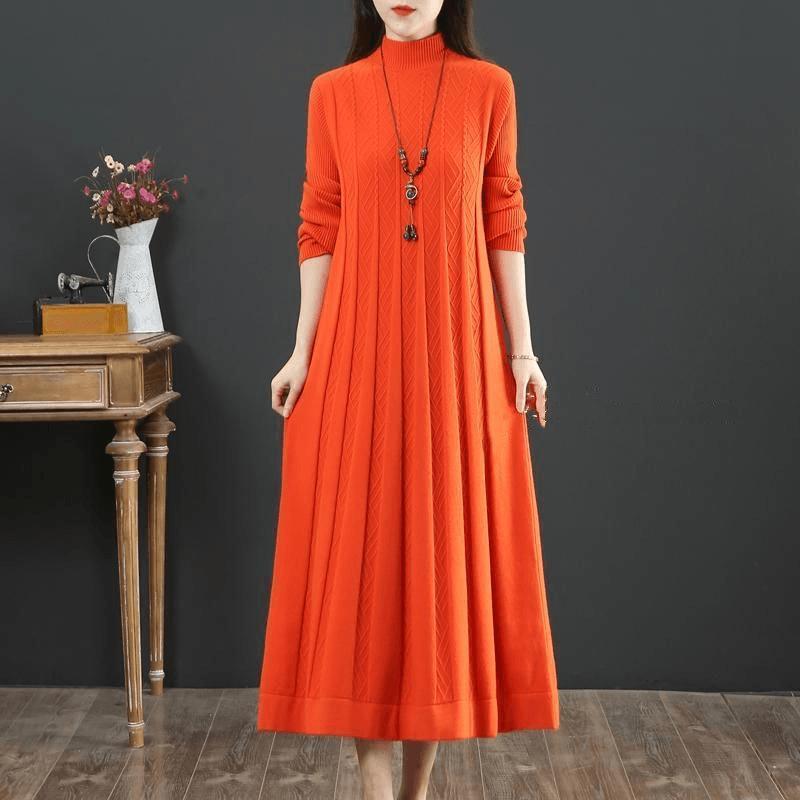 Plus Size Long Sleeve Long Dress Women's Early Autumn New