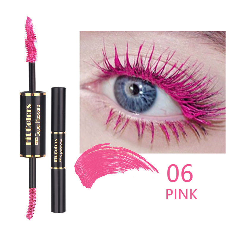 Double-headed Color Mascara Thick Curl More Than Waterproof Not Smudge White Eyebrow Dyeing