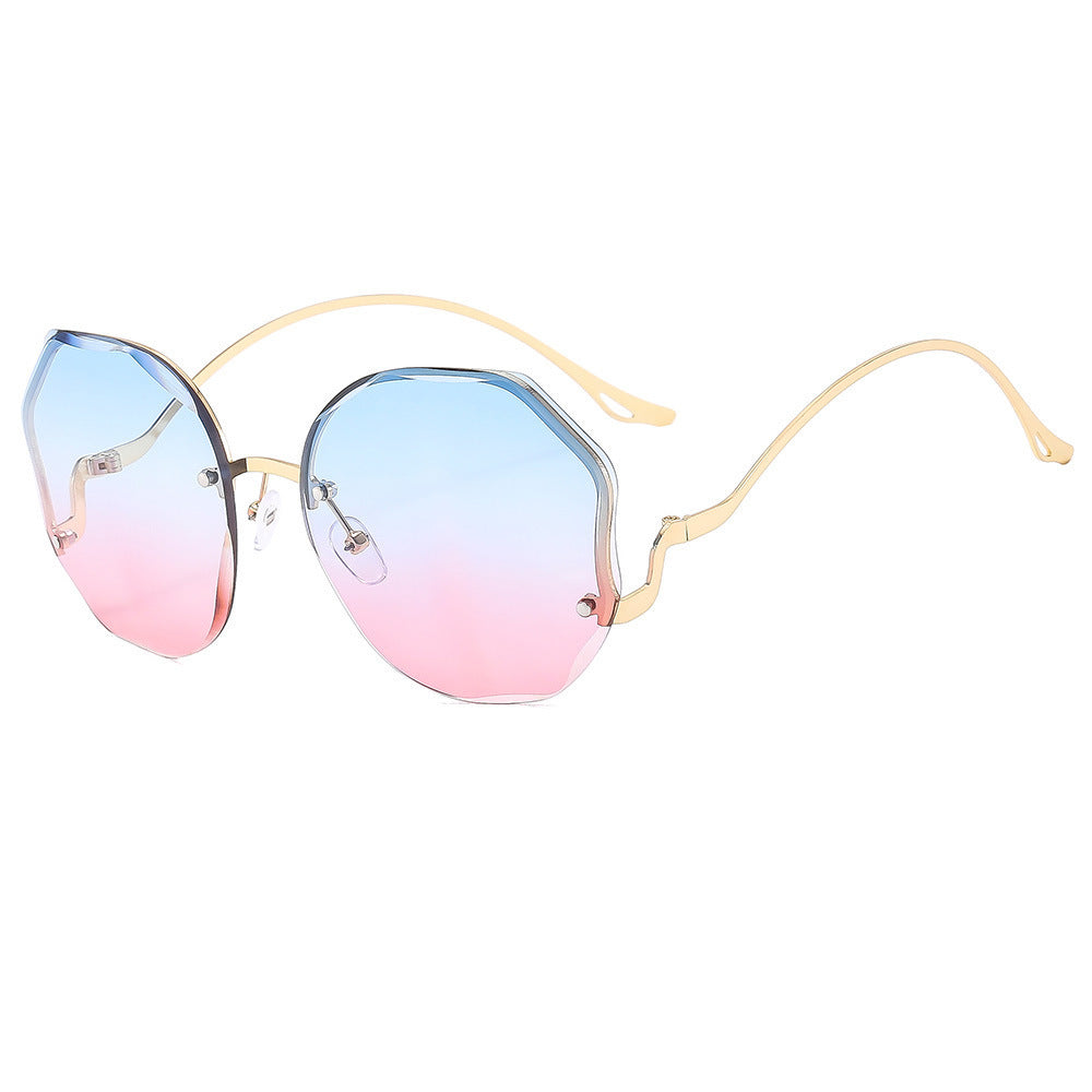 Sunglasses UV Protection Transparent Ocean Film Women's Metal