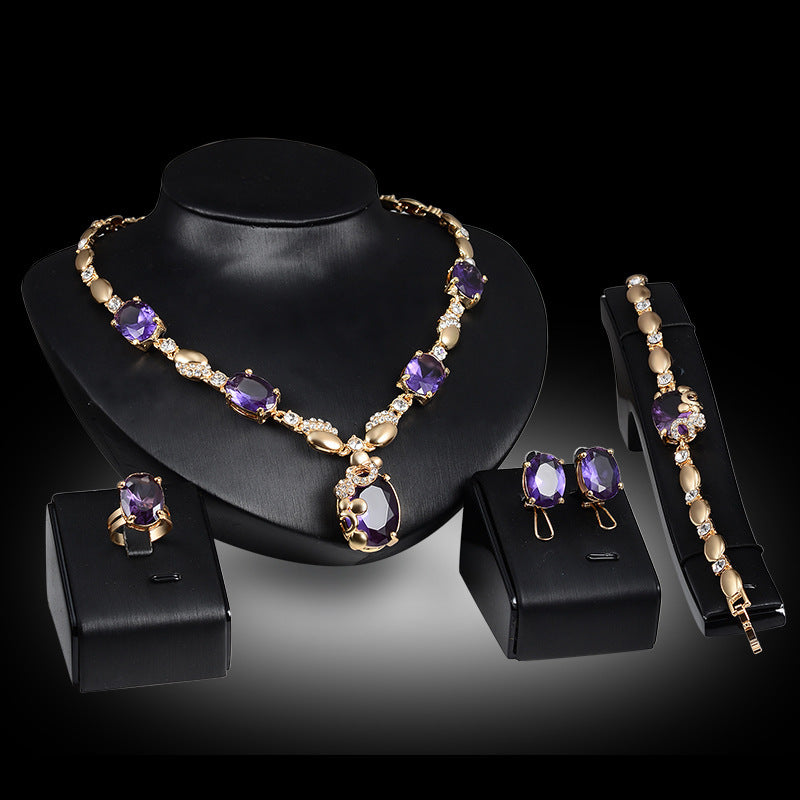 Gemstone Jewelry Set Bridal Punk