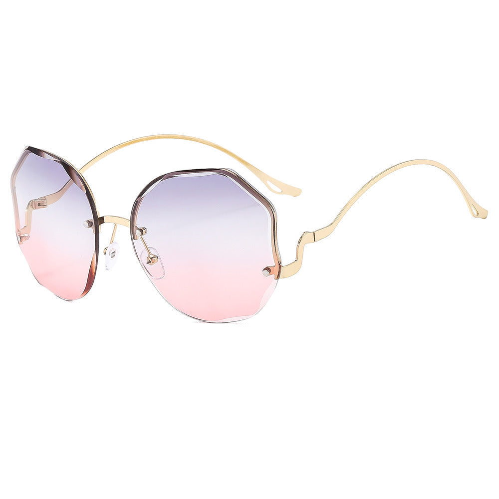 Sunglasses UV Protection Transparent Ocean Film Women's Metal