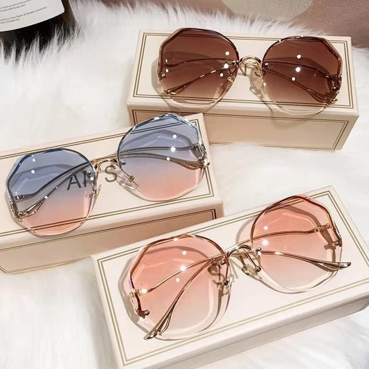 Sunglasses UV Protection Transparent Ocean Film Women's Metal